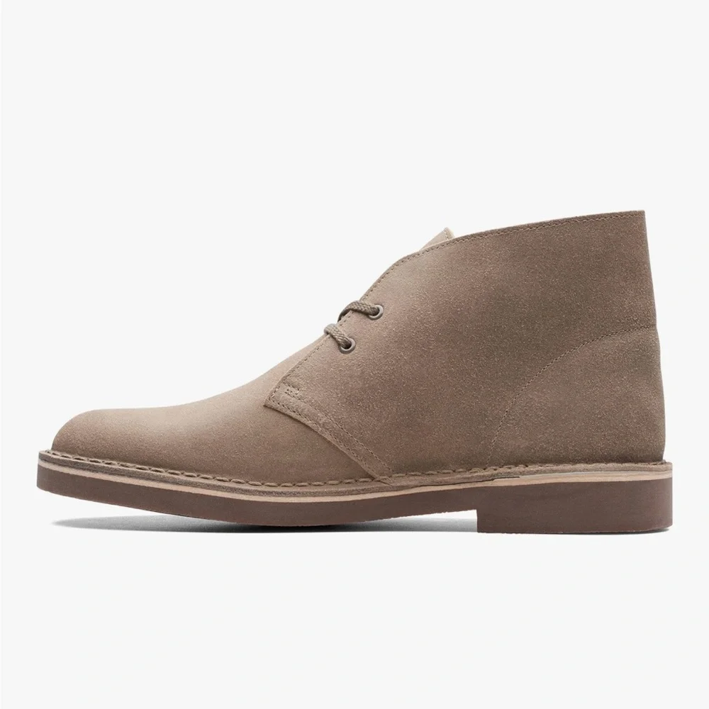 Clarks Men's Bushacre 2 Taupe Suede Chukka Boot